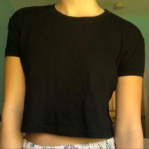 Simple black crop top